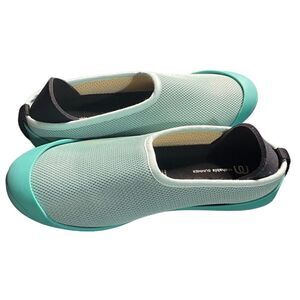 Mahabis Summer Sz US 7.5 Turquoise Removable Insole Slip On Flats Mesh Shoes